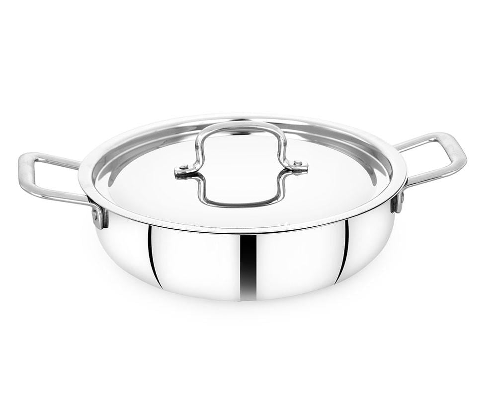 Avanti Kadai- Encapsulated Triply Bottom with Lid - Induction and Gas compatible (15% Off)