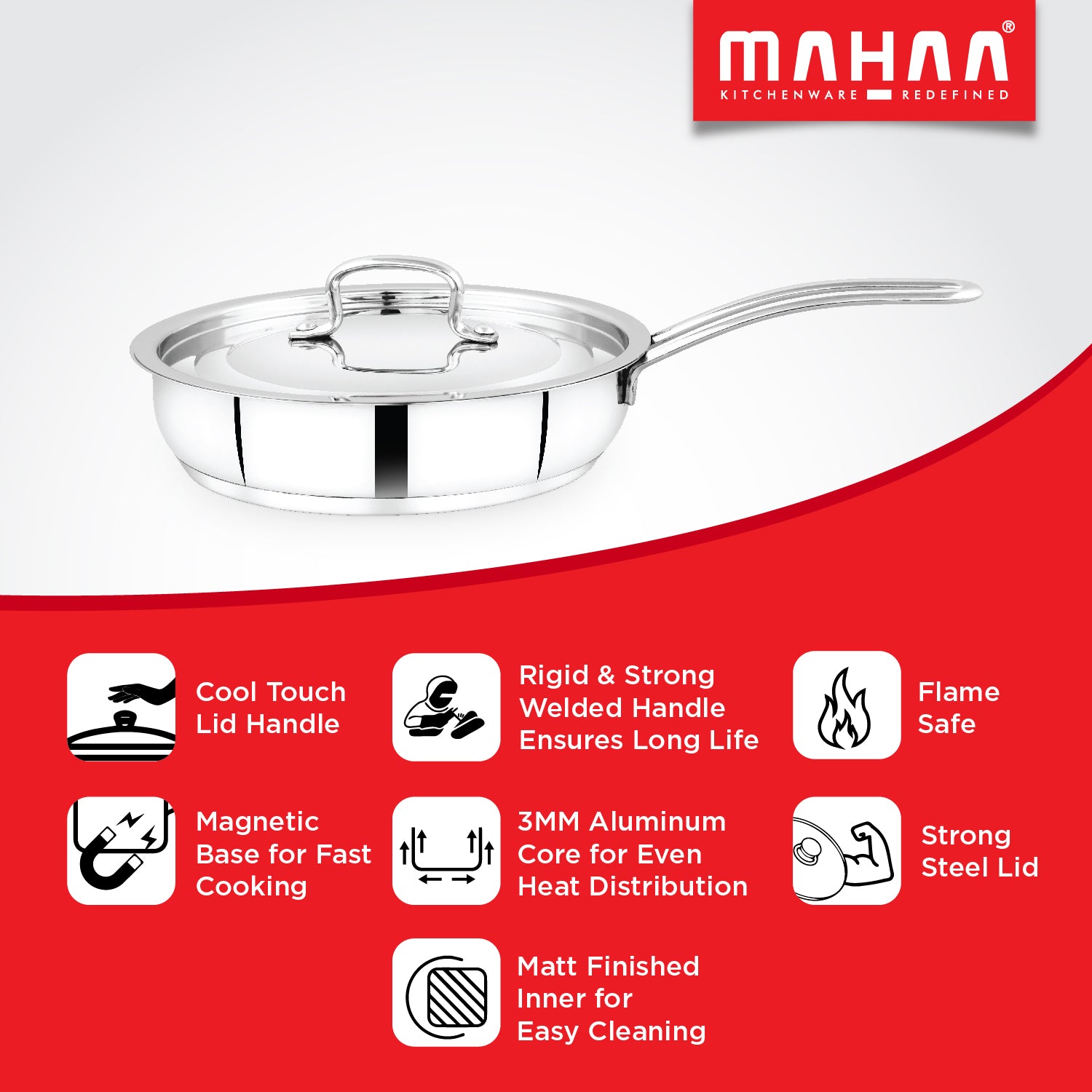 Mahaa offers #6: Buy Avanti Fry Pan 22cm & Get Linea Lunch box FREE