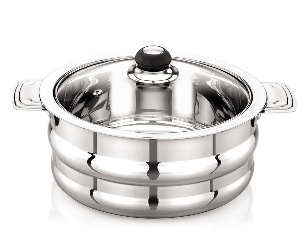 Double Walled Stainless Steel Insulated Orchid See Through Casserole (25% Off)