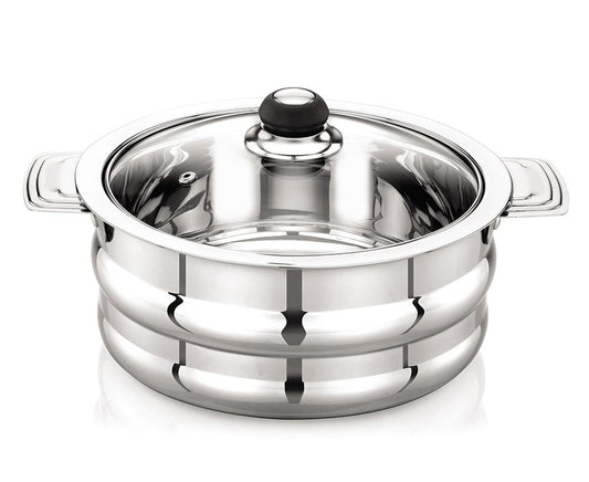 Double Walled Stainless Steel Insulated Orchid See Through Casserole (25% Off)