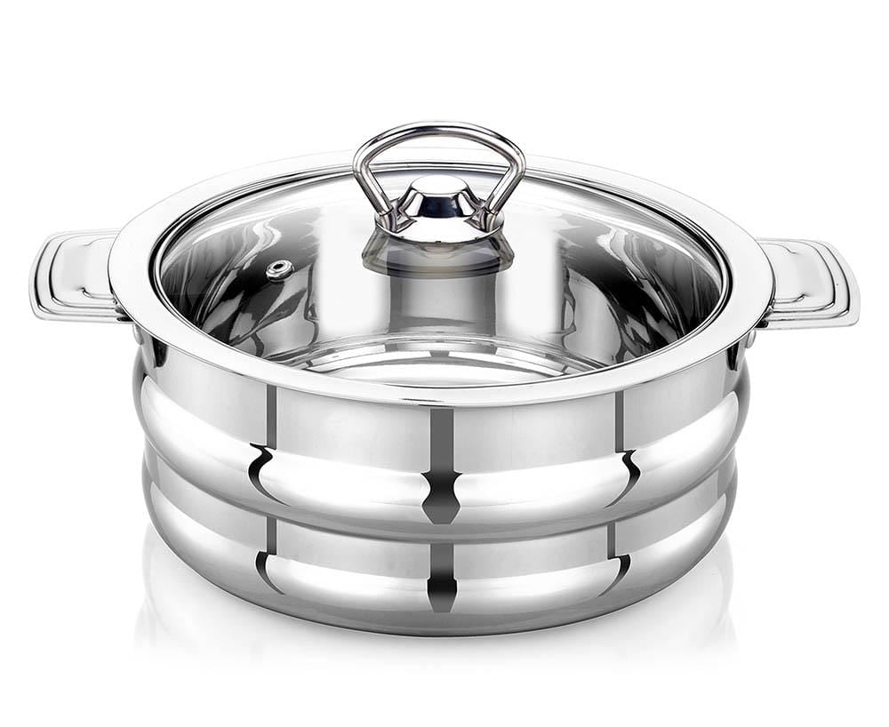 Double Walled Stainless Steel Insulated Orchid See Through Casserole (25% Off)