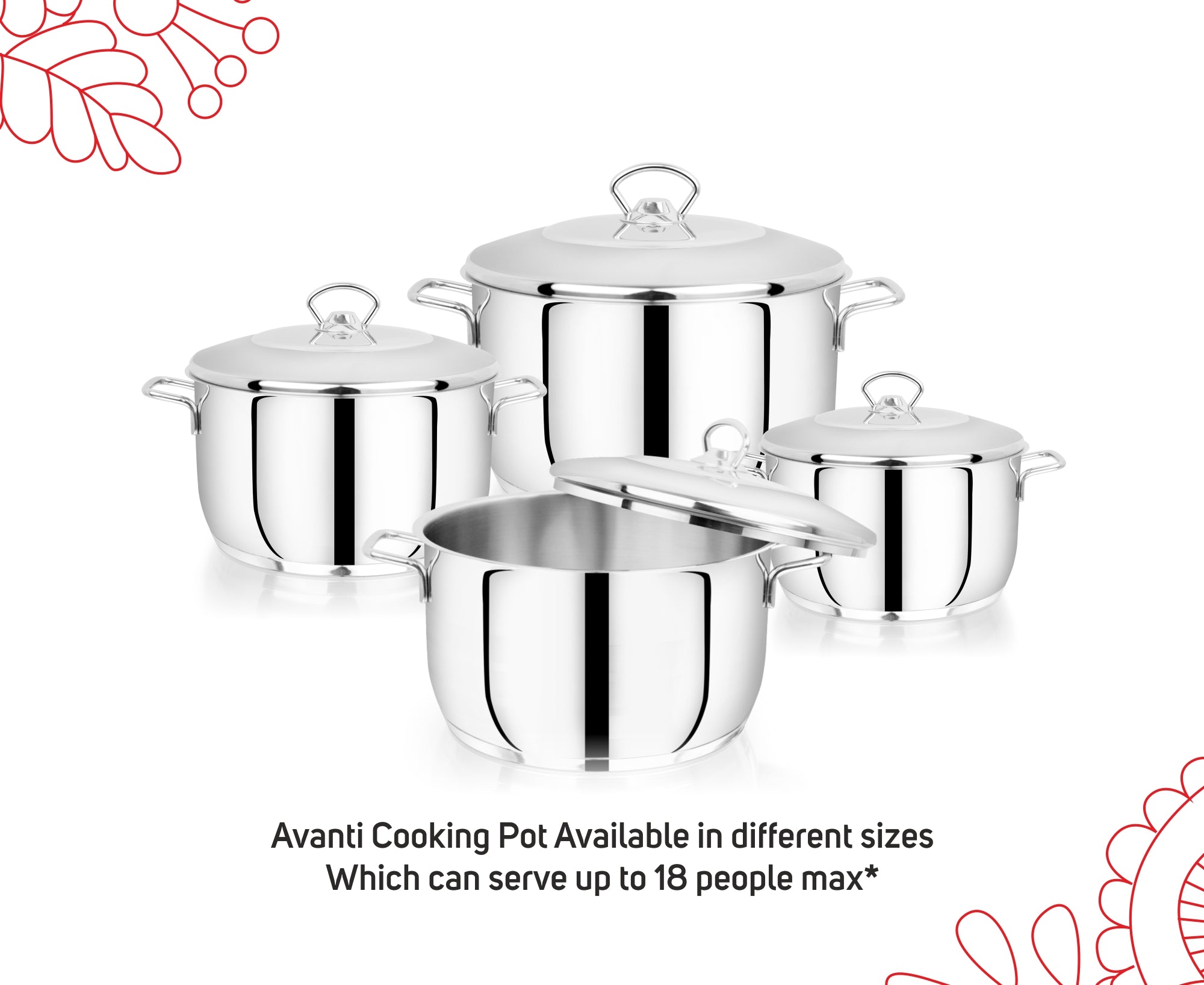 304 stainless steel pot set double bottom pot gift combination