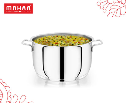 Avanti Cooking Pot / Biryani Pot - 304 Grade - Triply Bottom with Lid - Induction and Gas compatible (30% Off)